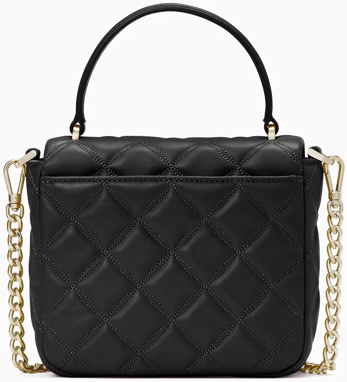 Quilted Leather Square Crossbody (Black) R2395