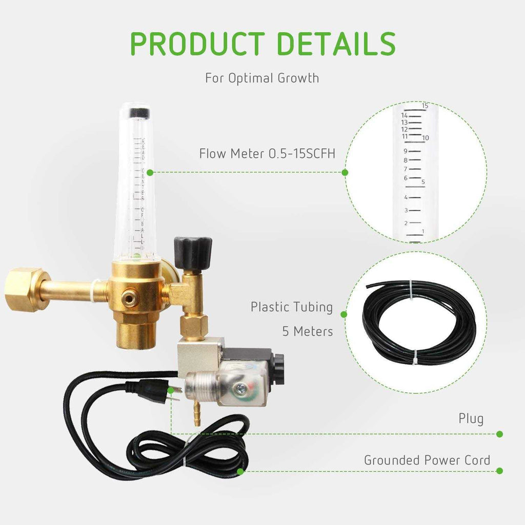 CO2 Regulator Emitter System with Solenoid Valve Flowmeter I83751