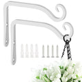 Black 10 Inch 2 Pack Wall Hook Hanging Plant Bracket O342751