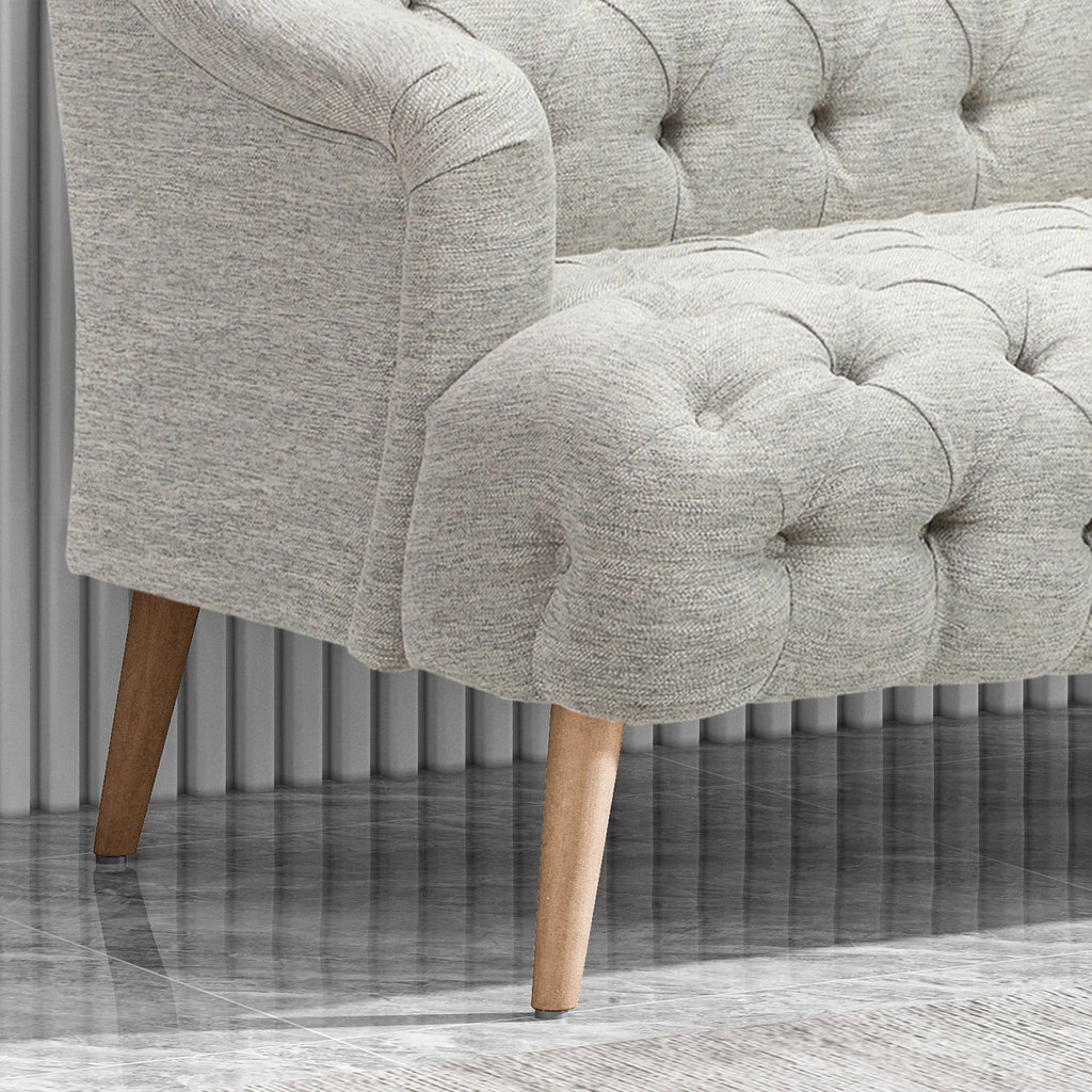 Light Blue Fabric 3 Seater Sofa O111427