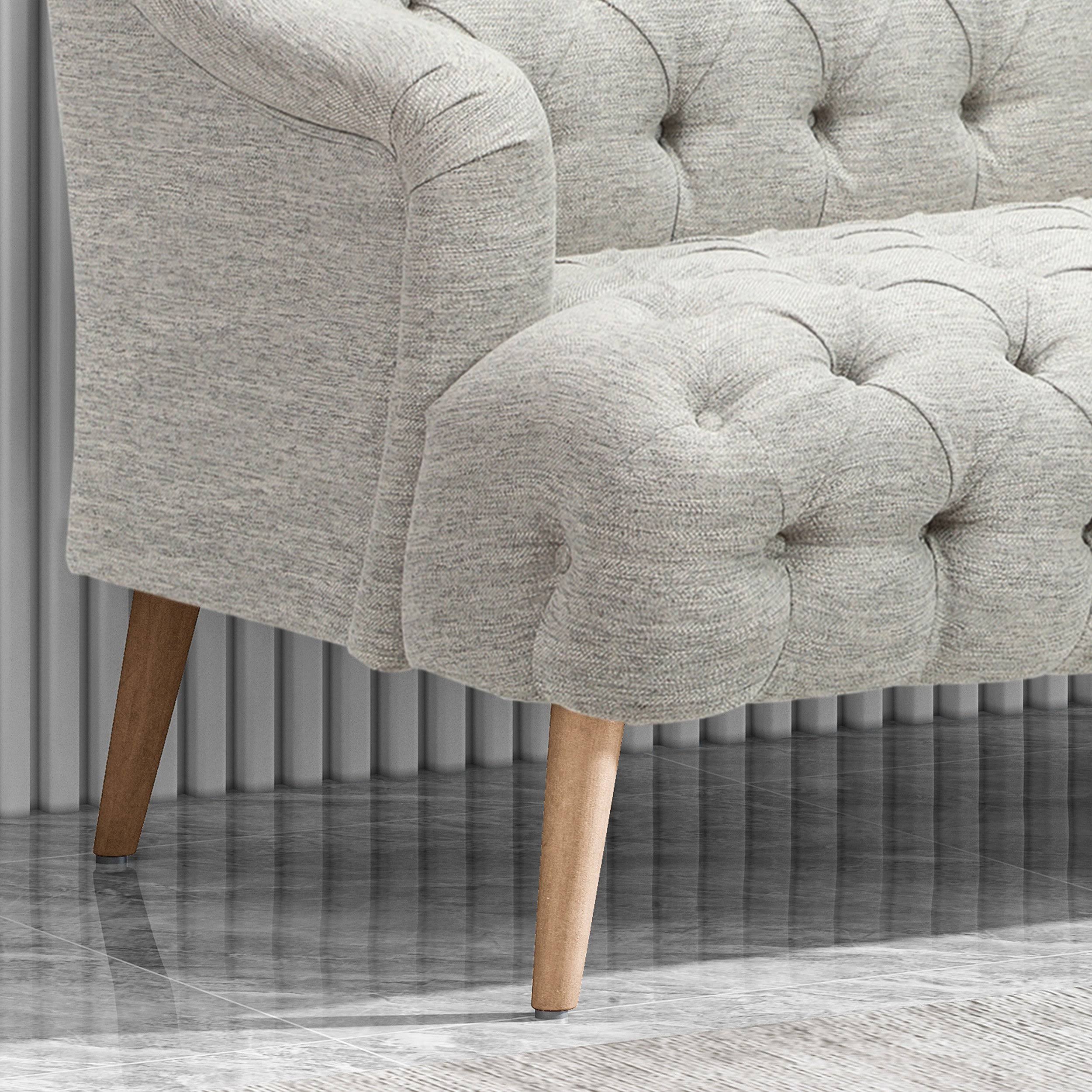 Light Blue Fabric 3 Seater Sofa O111427