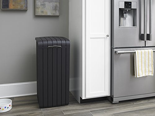 32 Gallon Resin Trash Can with Lid Brown H173