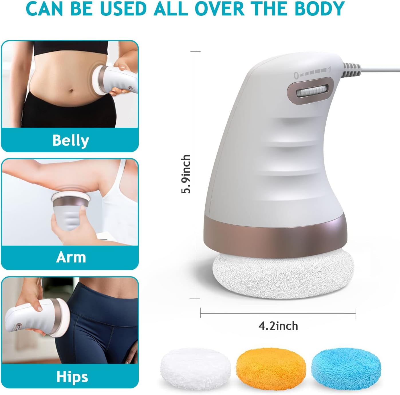 Electric Deep Tissue Cellulite Remover Massager (White) Q772