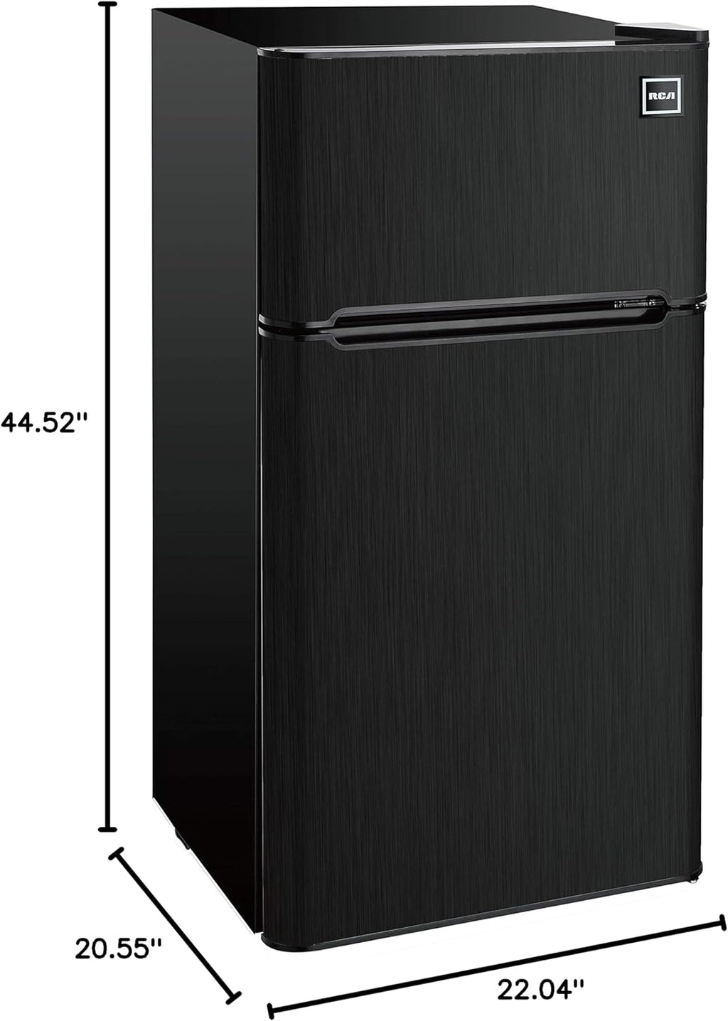 Black Stainless Steel 2 Door Refrigerator Freezer O51541