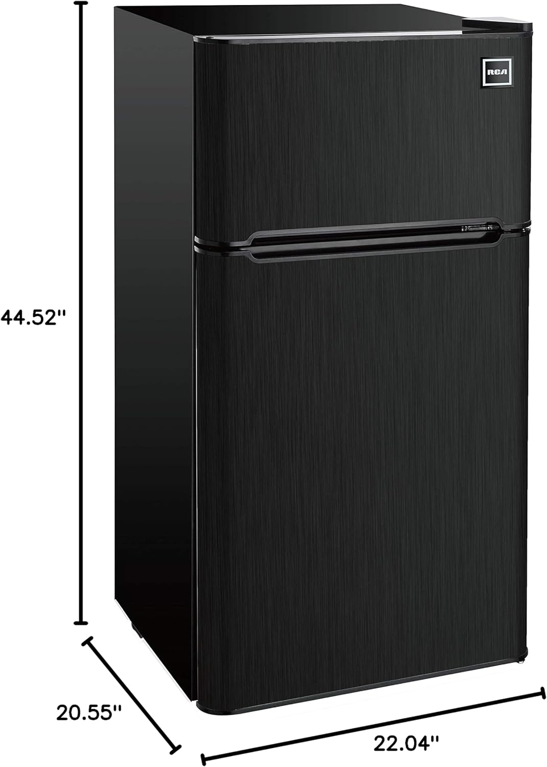 Black Stainless Steel 2 Door Refrigerator Freezer O51541