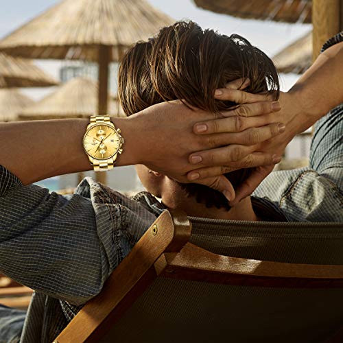 Stainless Steel Waterproof Chronograph Quartz Watch for Men X52057