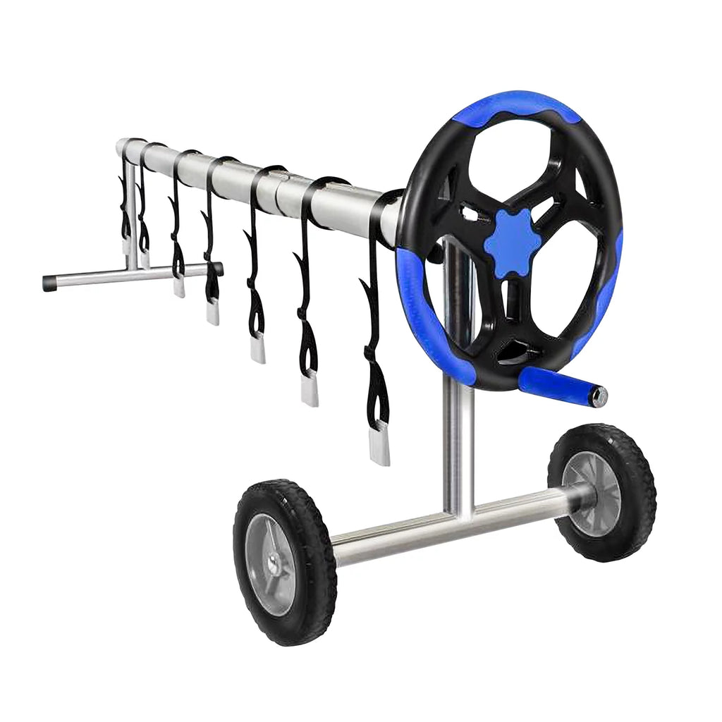 20 Ft Aluminum Pool Cover Reel Set (Blue) W664890