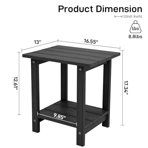 Midnight Blue HDPS Outdoor Side Table W3843