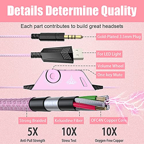 Pink Gaming Headset with Mic Z438373