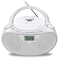Portable Stereo CD Player Boombox with AM/FM Radio, Bluetooth, USB, AUX-in, Headphone Jack and LCD Display W61085