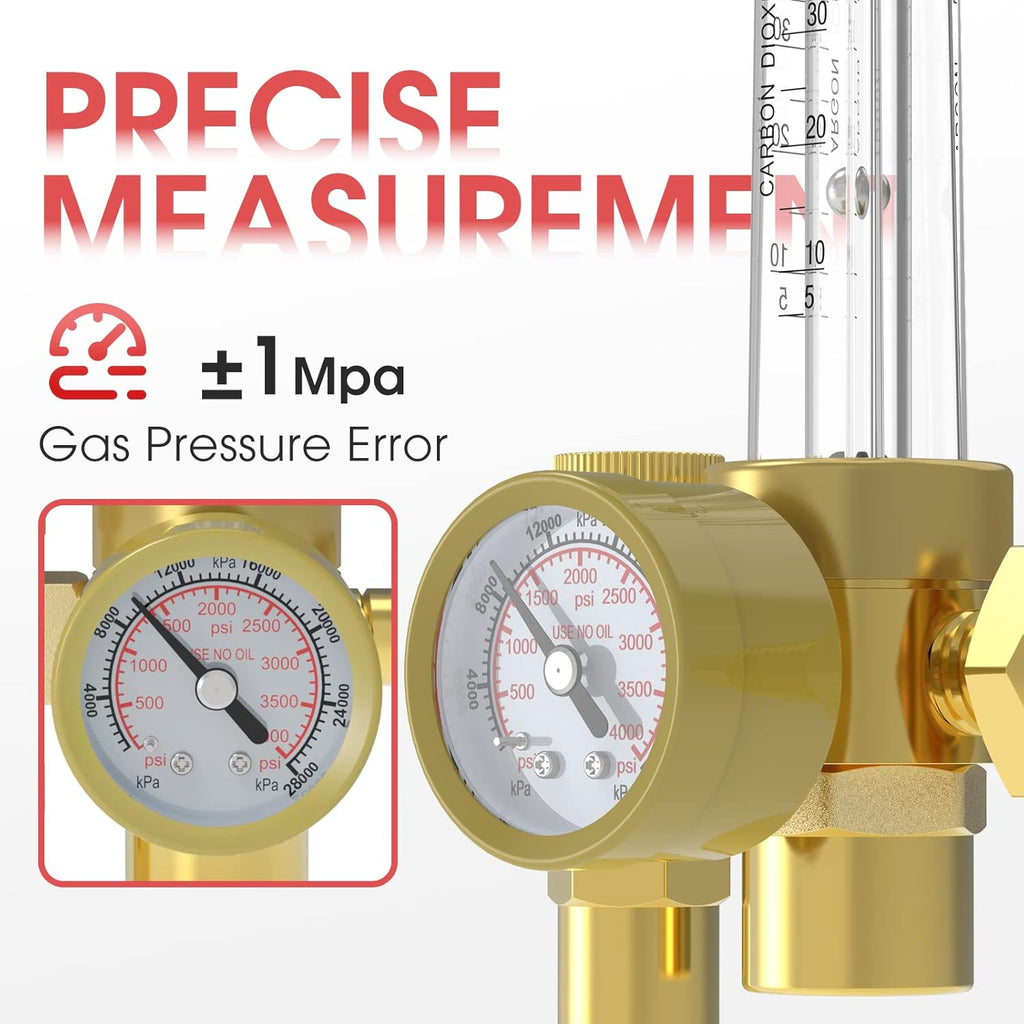 200A AC/DC Aluminum Tig Welder with Pulse Large LED Display Digital Inverter STICK/TIG 110/220V Dual Voltage Mig Tig Flow Meter Gas Regulator Gauge K14242