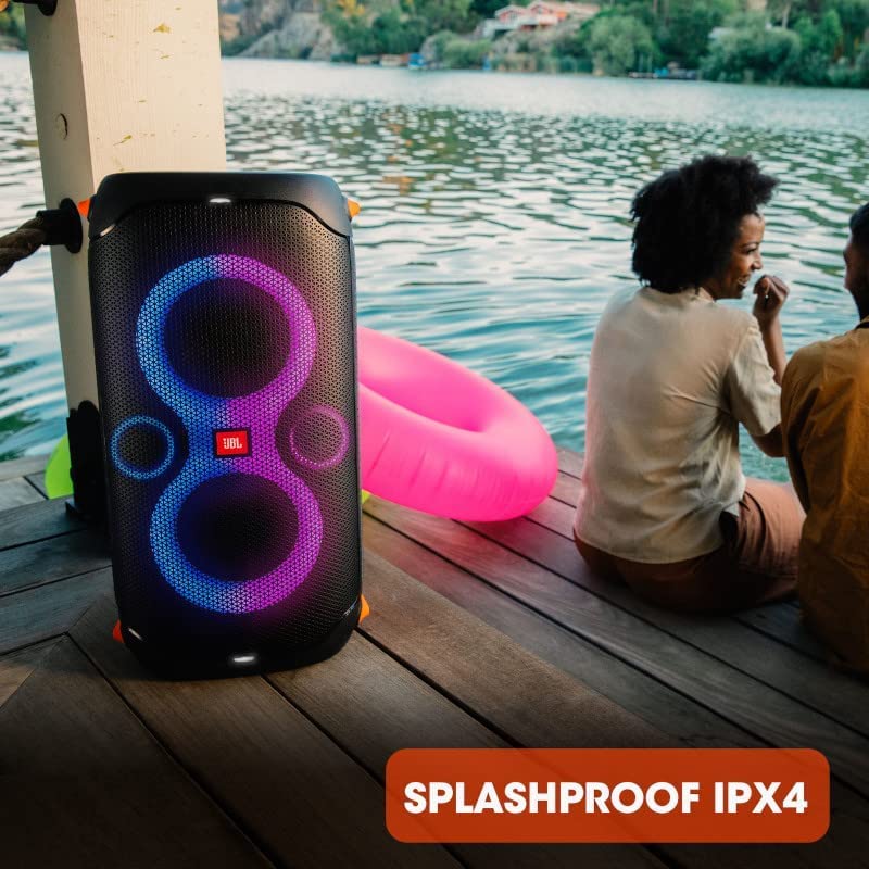 Black Portable Party Speaker with Built-in Lights C45410