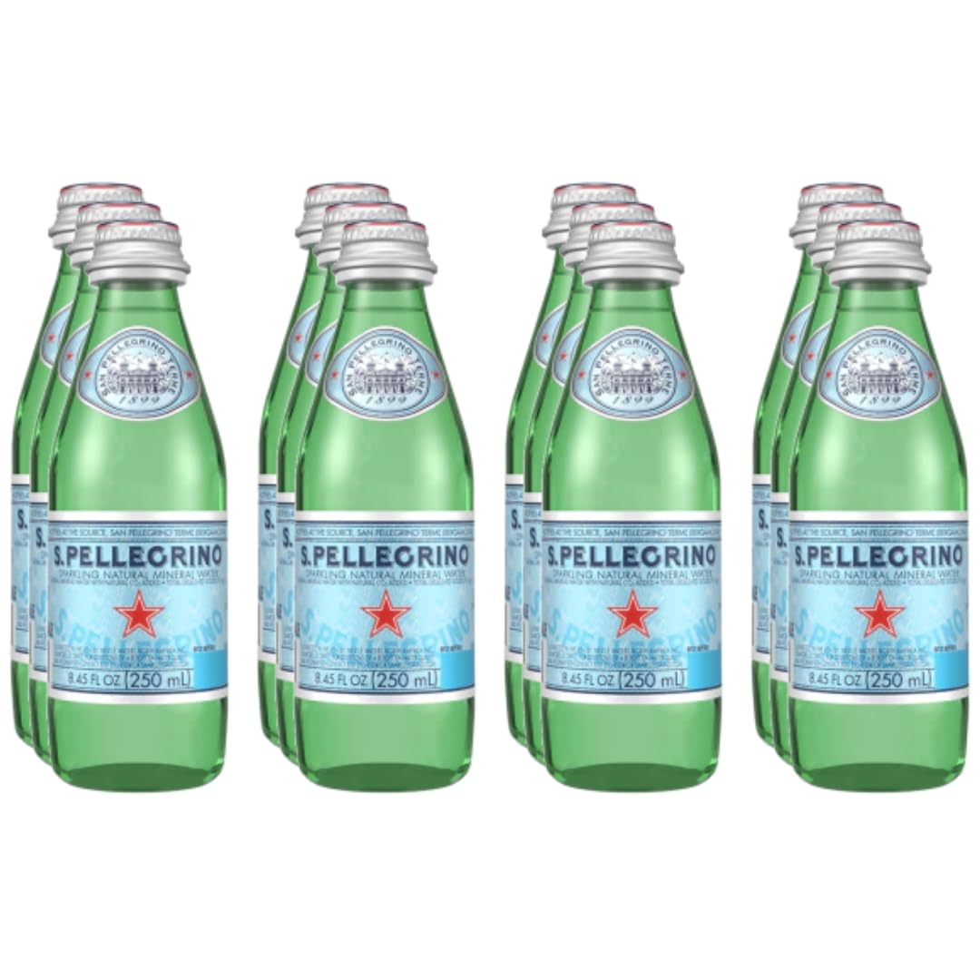8.45 Fl Oz Sparkling Natural Mineral Water Glass Bottle (18 - Pack) M9187