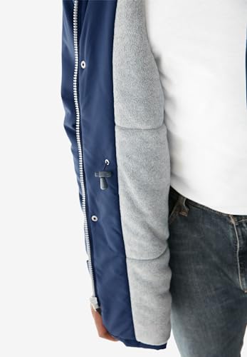 Men's Big & Tall Fleece-Lined Parka With Detachable Hood And 6 Pockets K950