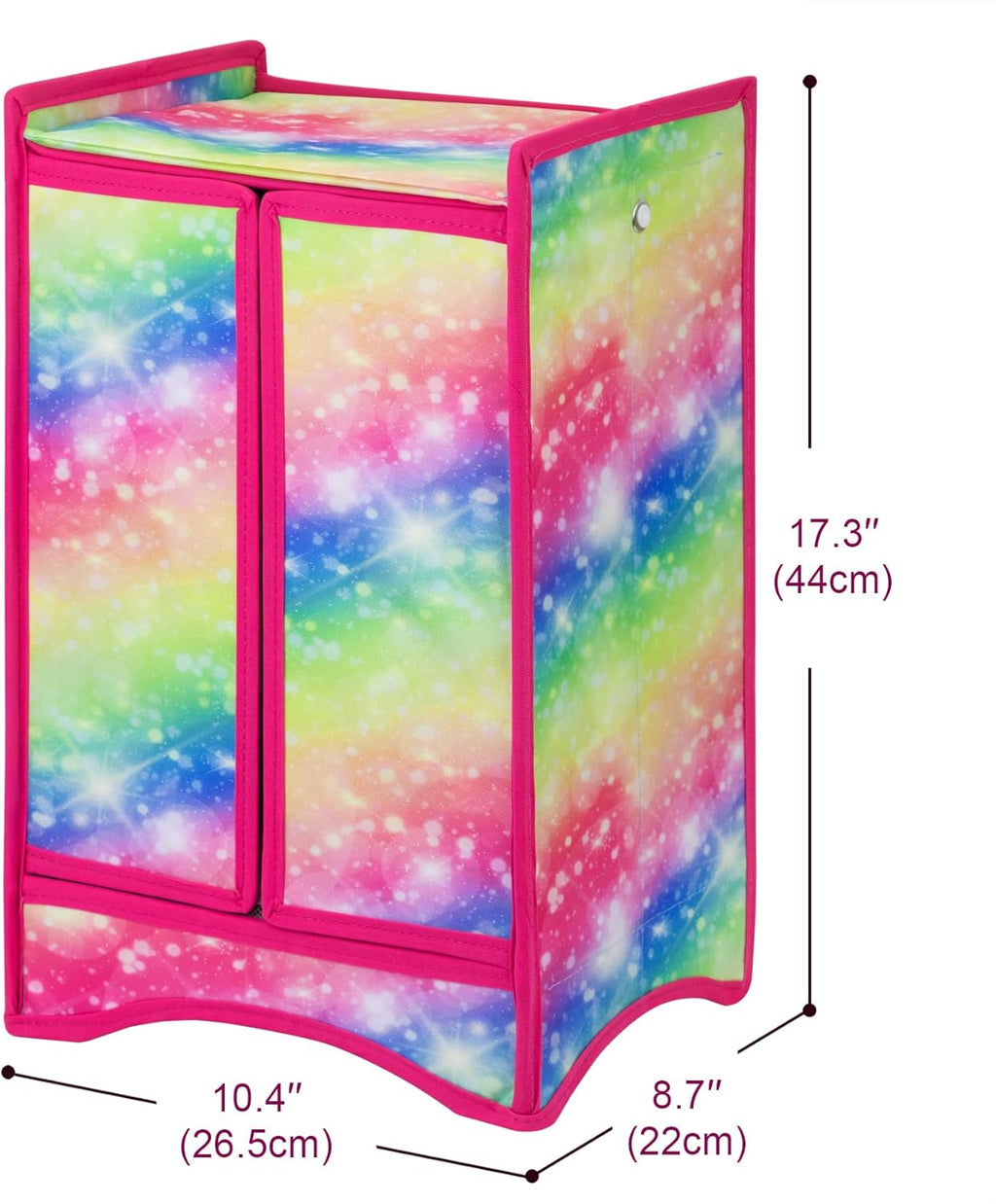 18 Inch Doll Clothes Wardrobe with Hangers and Storage Box W13521