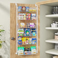 Black 6-Tier Metal Over The Door Pantry Organizer L14976