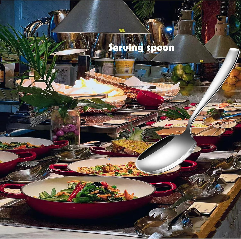 9.5 Inch 316L Stainless Steel Serving Spoon Q17892