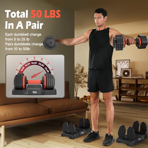 25LB 55LB Adjustable Dumbbells Set Q12543