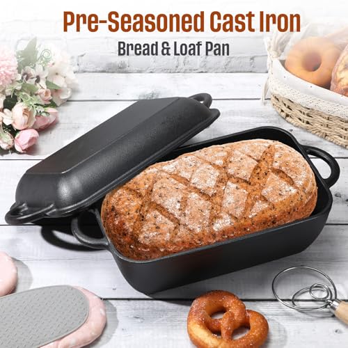 Pre-Seasoned 5.7QT Cast Iron Dutch Oven with Lid E5251