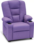 Faux Leather Recliner Chair with Cup Holders (Violet) B944