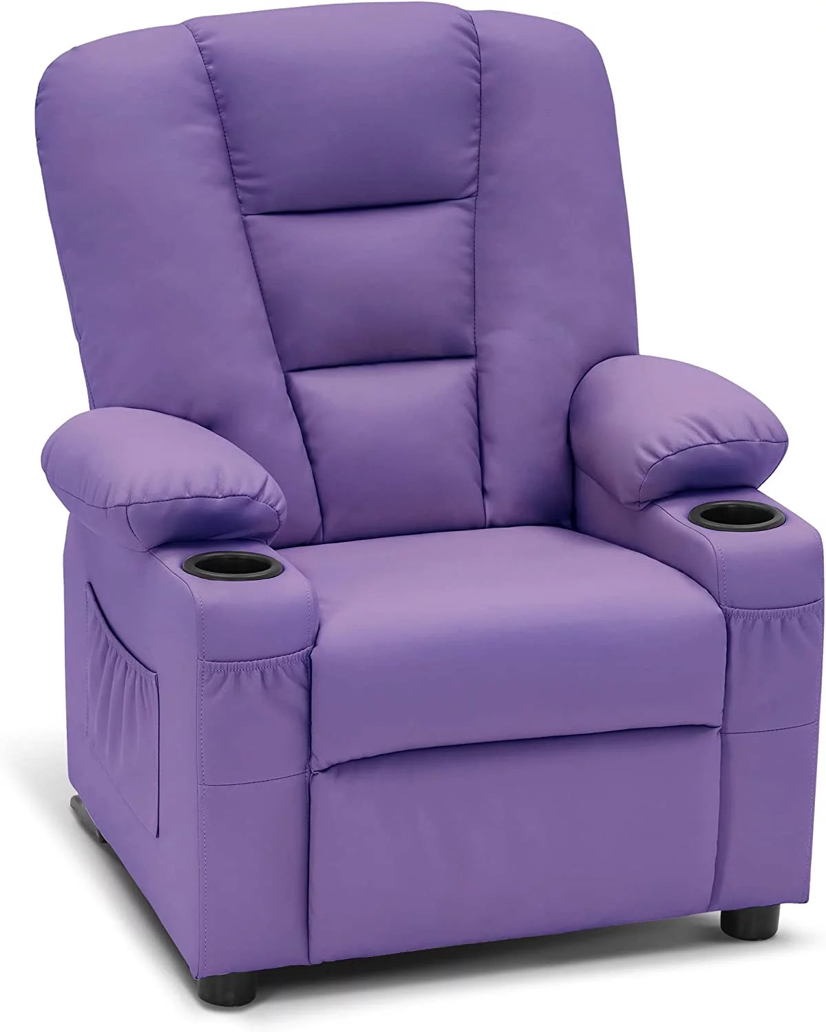 Faux Leather Recliner Chair with Cup Holders (Violet) B944