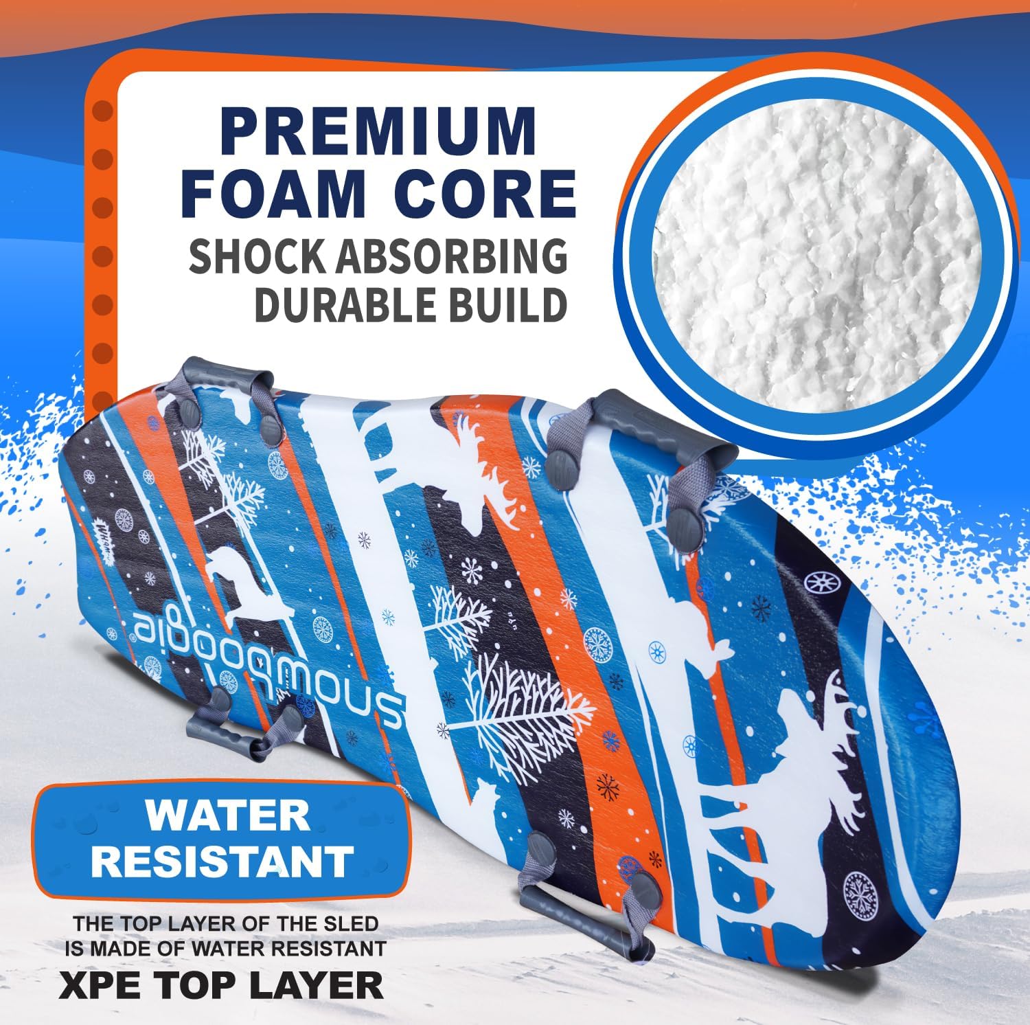 48" Double Rider Snow Foam Sleds C191