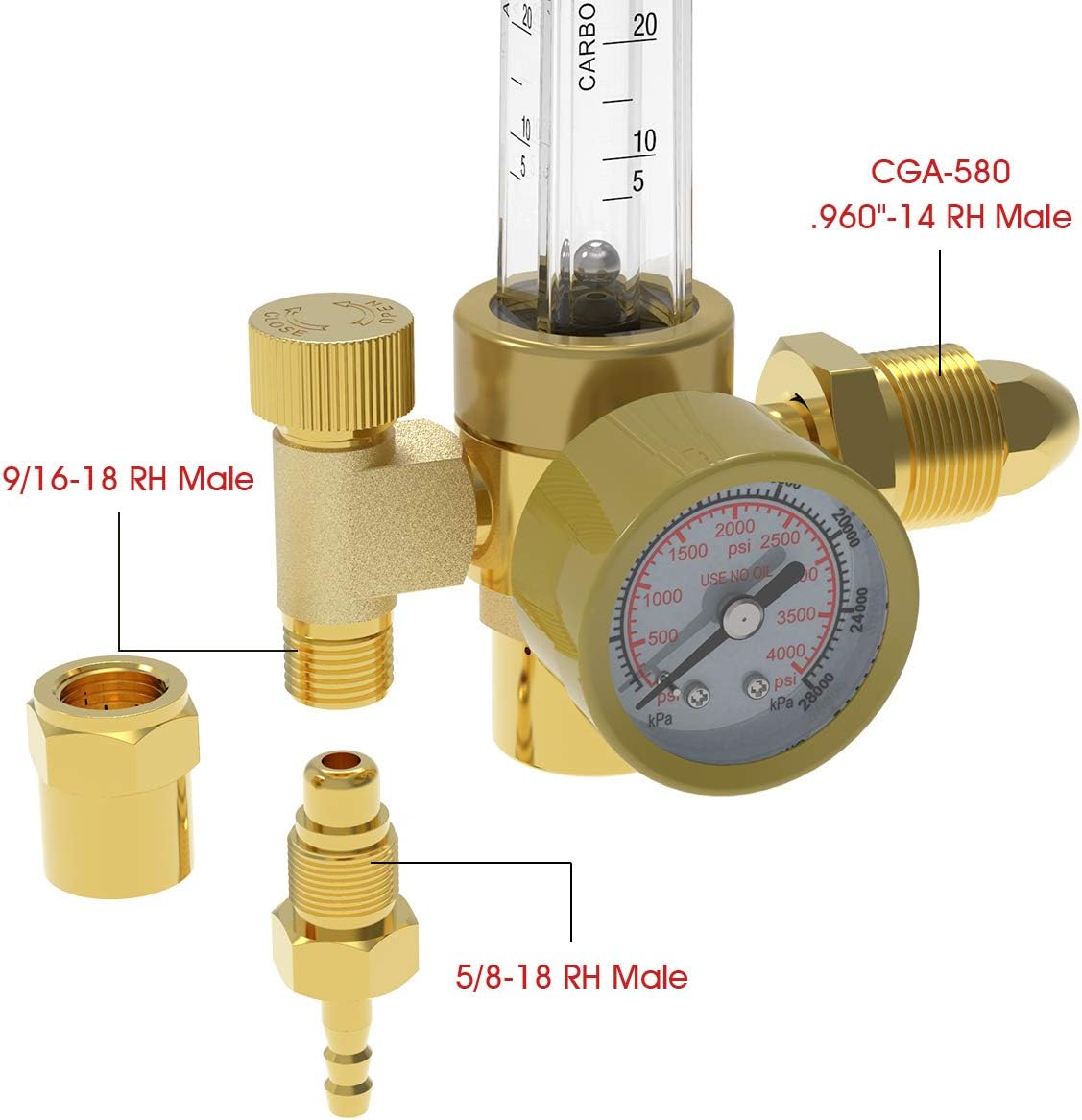 200A AC/DC Aluminum Tig Welder with Pulse Large LED Display Digital Inverter STICK/TIG 110/220V Dual Voltage Mig Tig Flow Meter Gas Regulator Gauge K14242