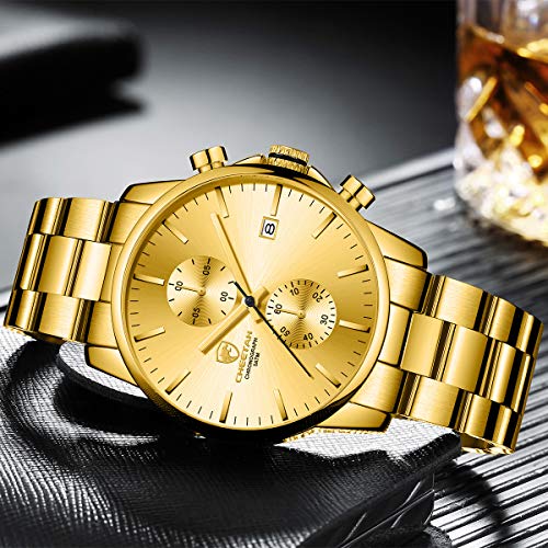 Stainless Steel Waterproof Chronograph Quartz Watch for Men X52057