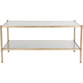 Antique Gold Iron Coffee Table with Glass Top Z832