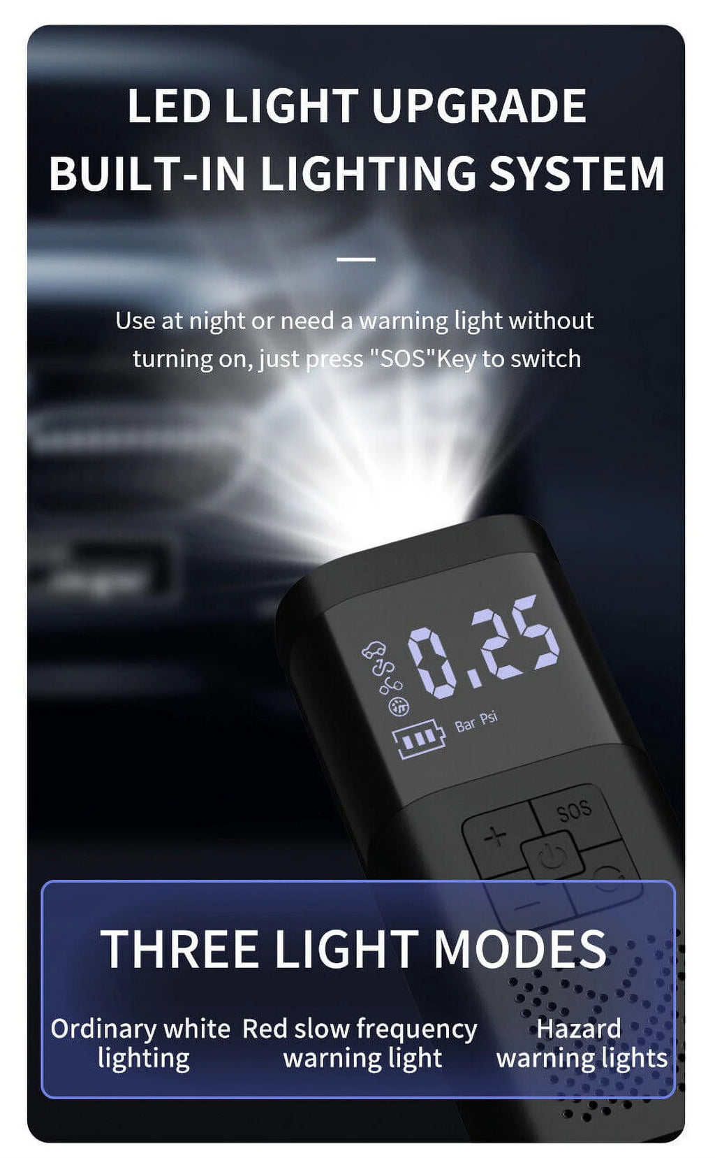 Portable 150PSI Digital Electric Tire Inflator Air Pump W30215