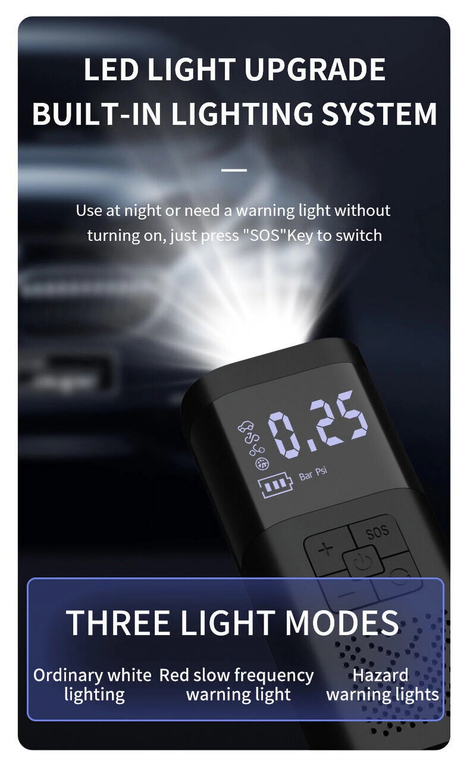 Portable 150PSI Digital Electric Tire Inflator Air Pump W30215