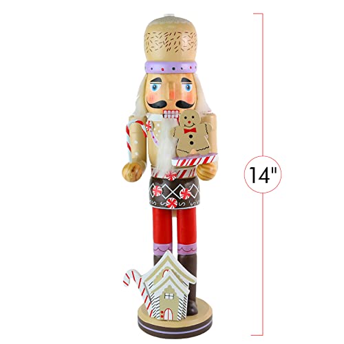 14" Wooden Gingerbread Chef Nutcracker B6434