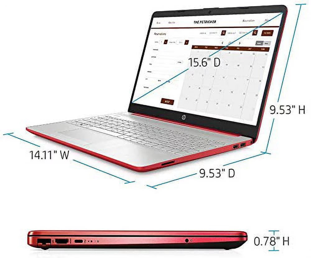 15.6" HD Display Intel Quad-Core Pentium Silver N5000 8GB RAM 128GB SSD Scarlet Red Laptop P782