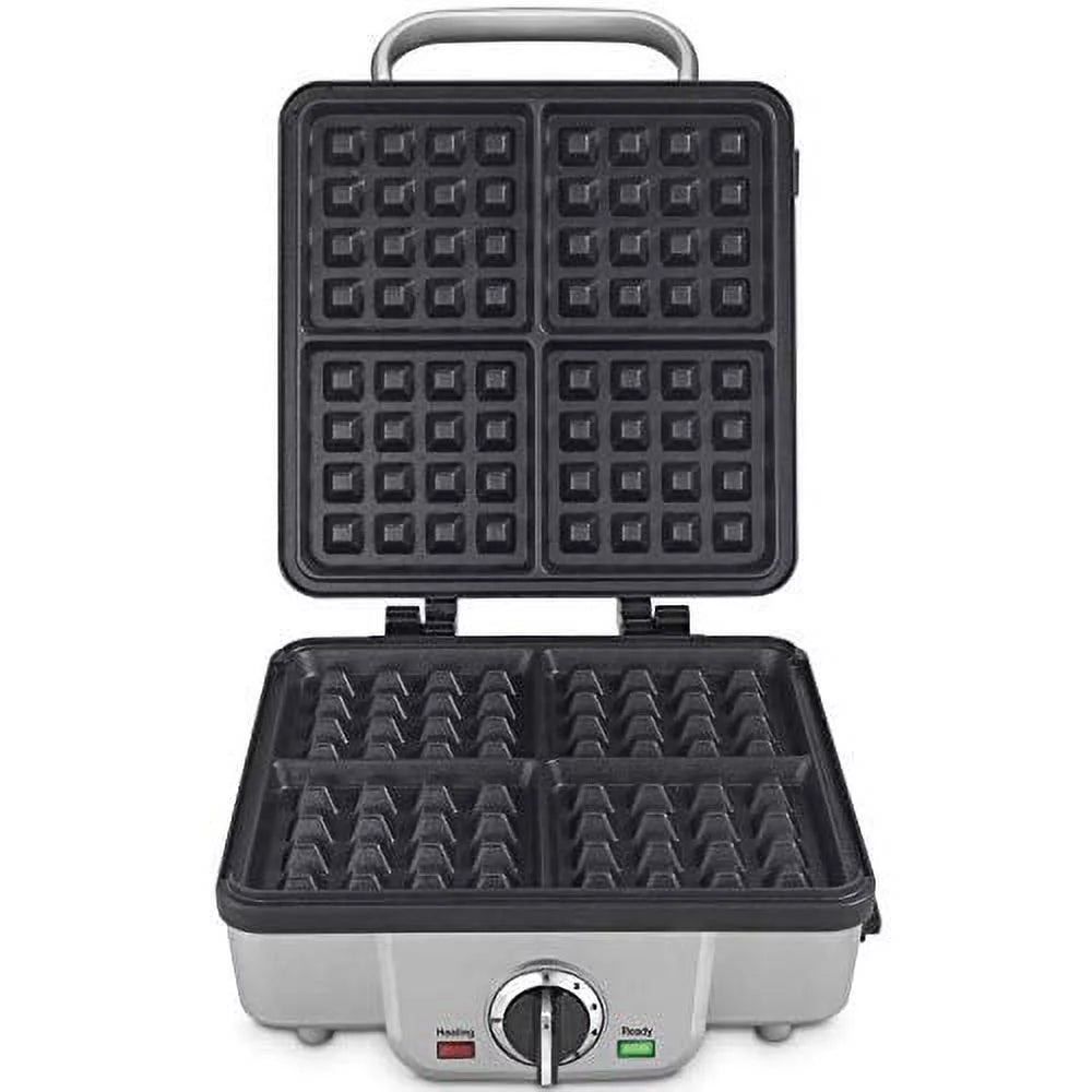 4-Slice Belgian Waffle Maker with Pancake Plates J4257