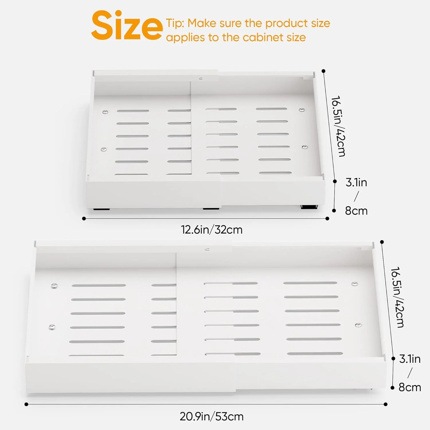 2 Pack Expandable Pull Out Cabinet Organizer Adhesive L159428