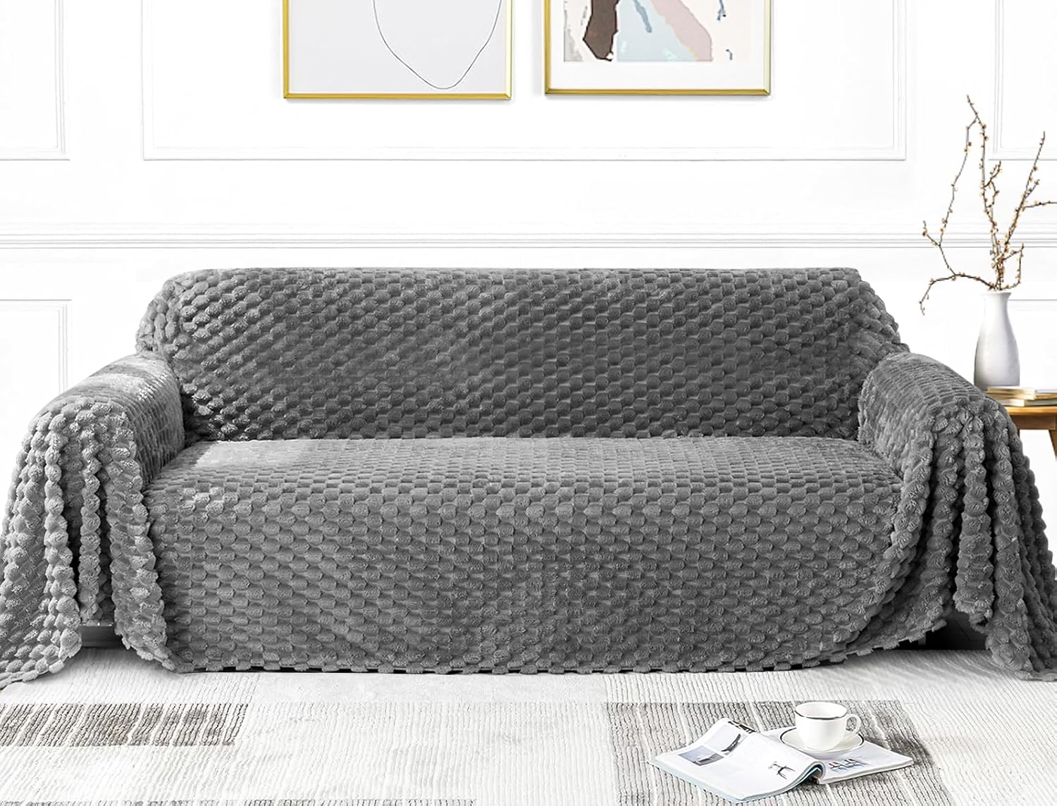 Winter Thickening Cotton Blend Sofa Slipcover Q50348