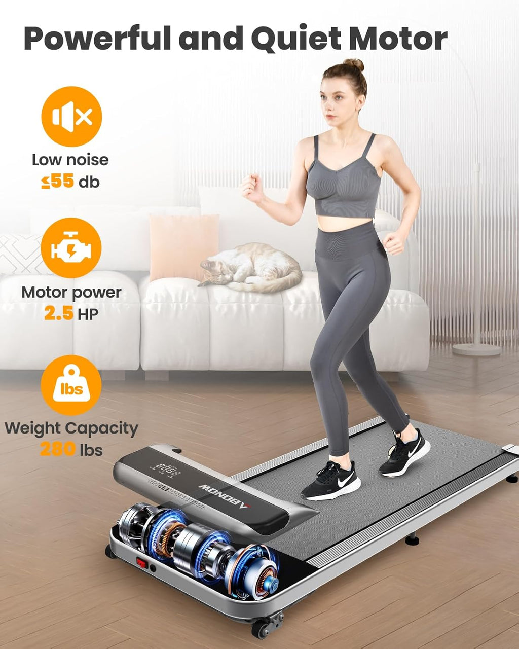 Under Desk Treadmill with Remote Control N27383