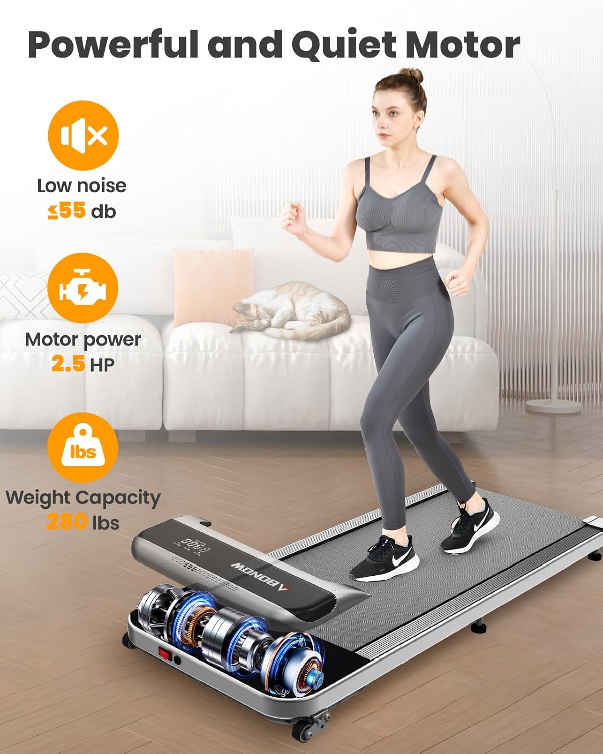 Under Desk Treadmill with Remote Control N27383