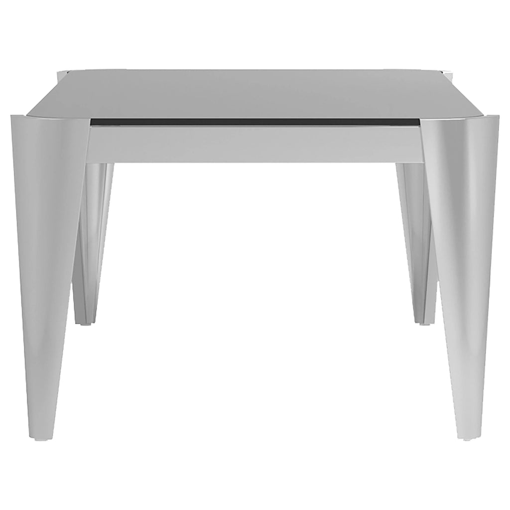 Silver and Grey Rectangle Glass Top Coffee Table W204