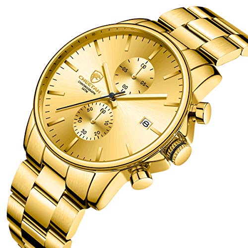 Stainless Steel Waterproof Chronograph Quartz Watch for Men X52057