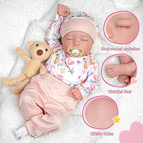 20-Inch Sleeping Soft Body Realistic Newborn Baby Doll V84360