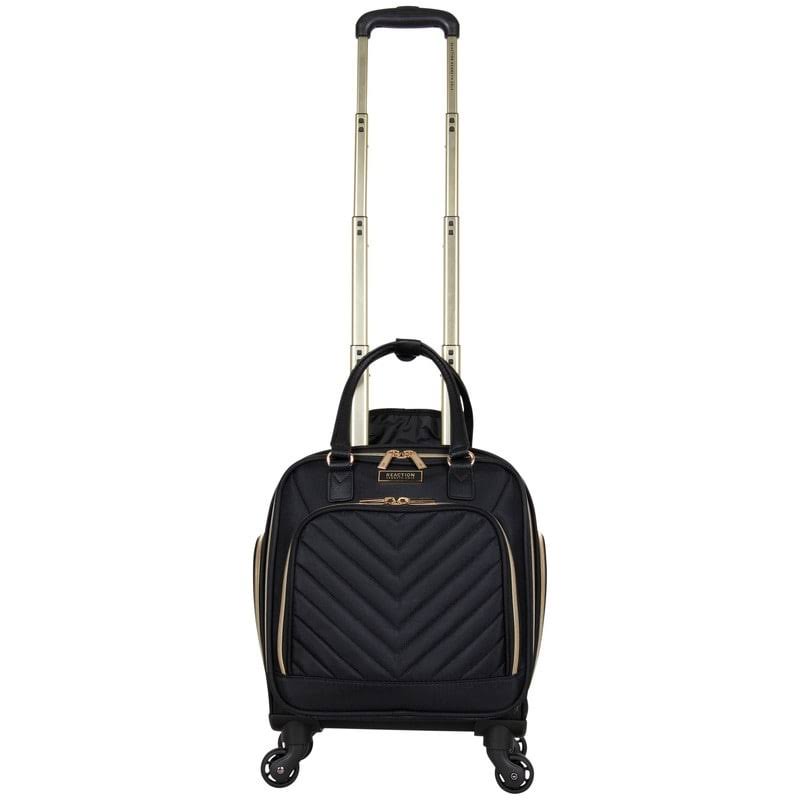 Olive Chevron Quilted 4-Wheel Spinner Carry-On Suitcase M708306