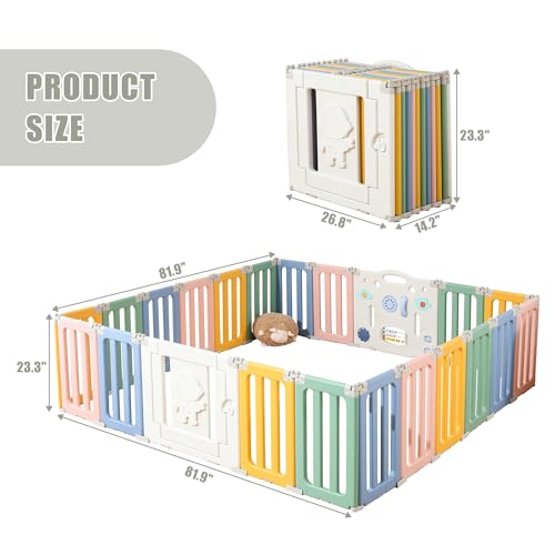 Grey 22 Panels Extra Large Baby Play Pen Z8904