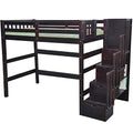 Natural Twin Loft Bed with Storage R61752