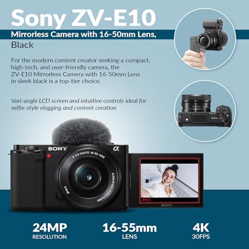 Black APS-C Mirrorless Interchangeable Lens Vlogging Camera with 16-50mm Lens G295