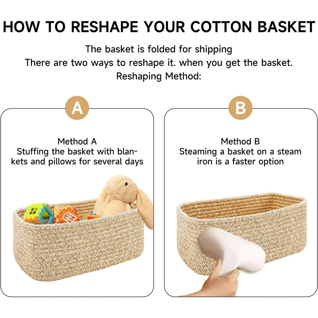 3 Packs Oxide Red Woven Rope Storage Baskets H412426