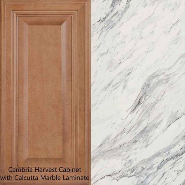 8 ft White Laminate Countertop Kit with Left Miter and Full Wrap Ogee Edge Z959