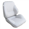 Rally Lowback Vinyl White Seat J1470