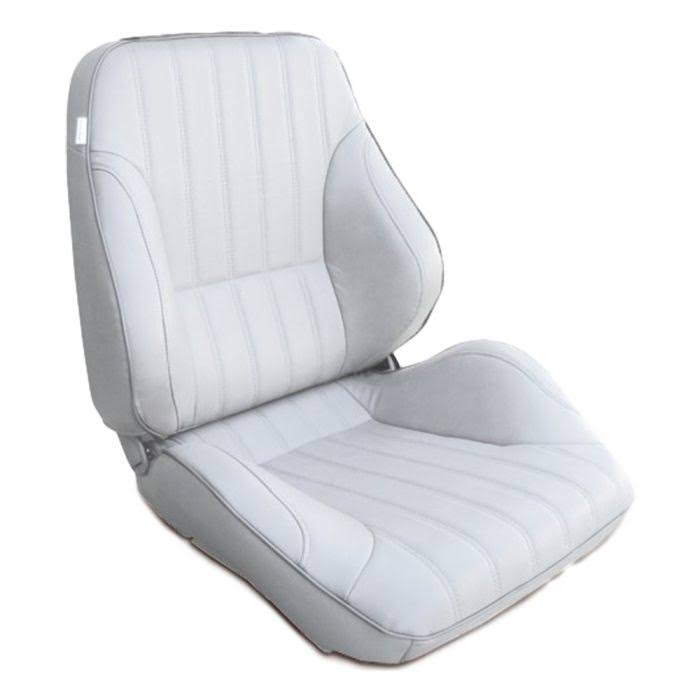 Rally Lowback Vinyl White Seat J1470