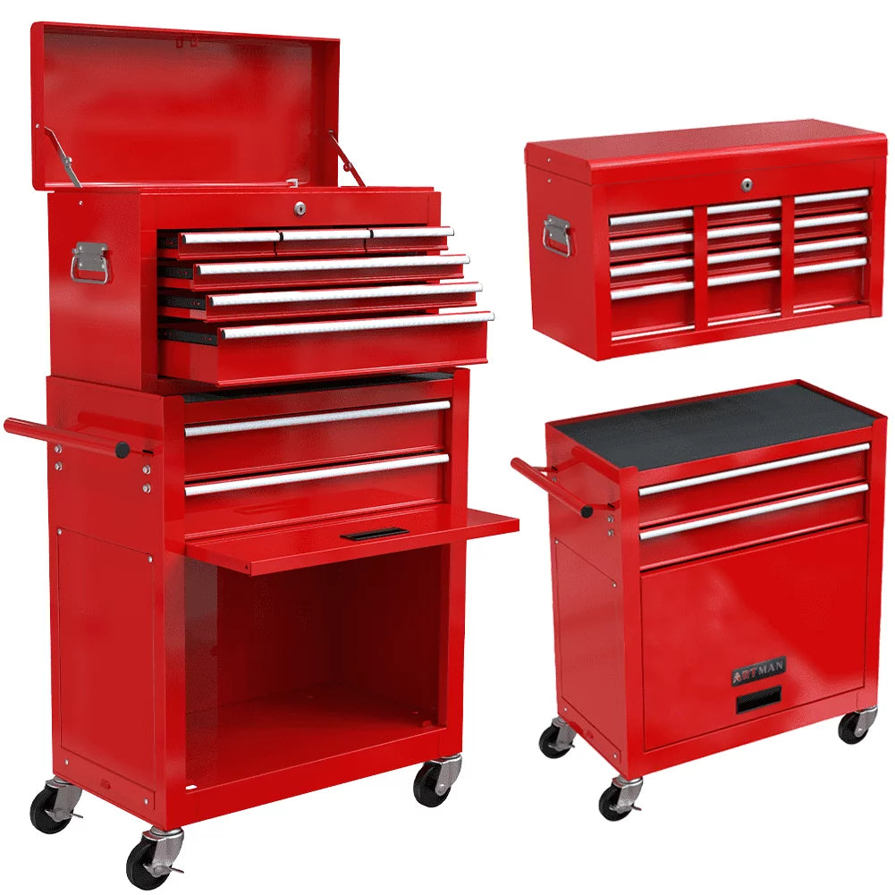 Blue 8-Drawer Rolling Tool Chest with Lock P53182